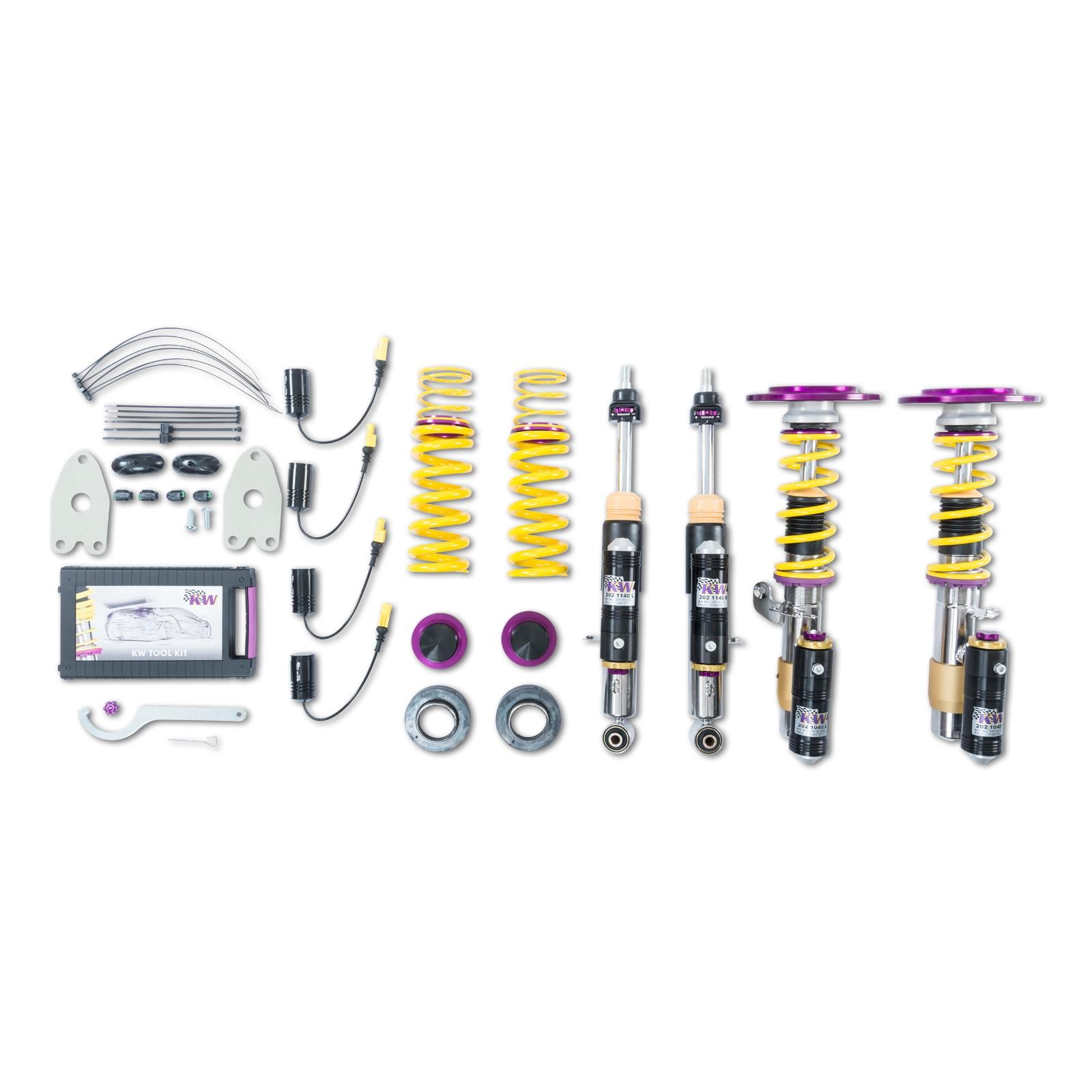 KW Coilover suspension V4 incl. top mounts (incl. deactivation for electronic dampers) BMW 3 (F30, F80) 03/2011-10/2018 (3A7200AP)