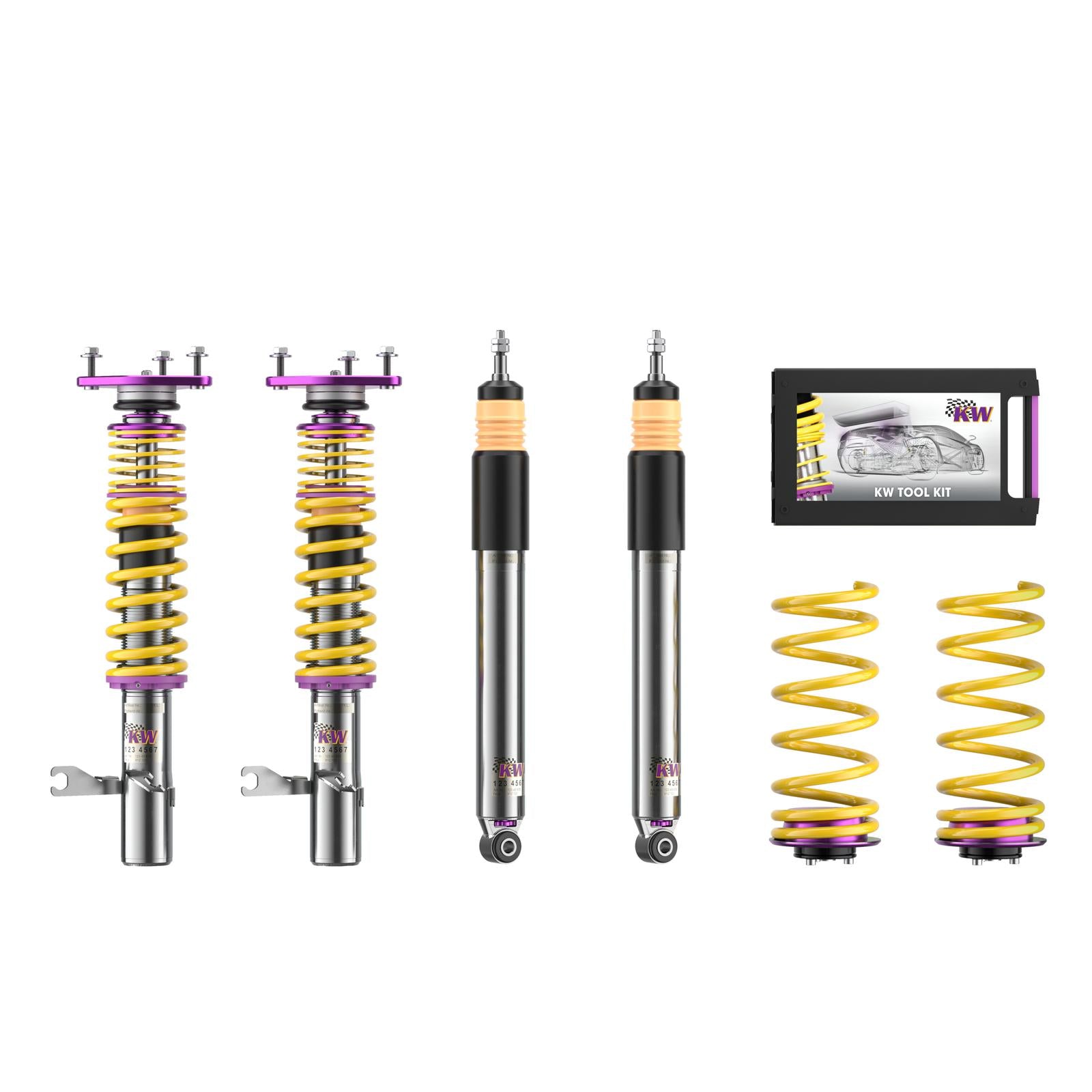 KW Coilover suspension V3 Clubsport incl. top mounts VW GOLF Mk II (19E, 1G1) 08/1983-12/1992 (35280802)