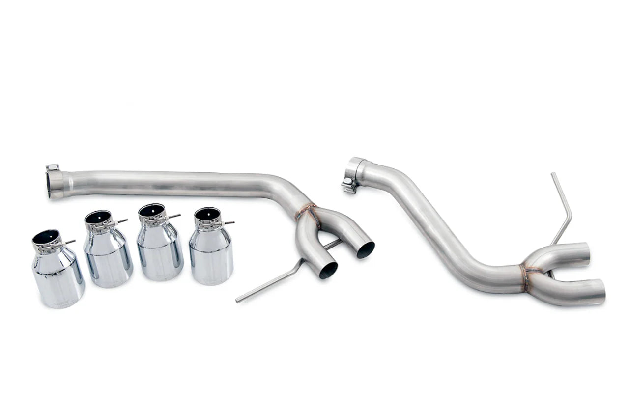 AWE Track Edition Exhaust System for Porsche Macan S / GTS / Turbo - Chrome Silver 102mm Tips