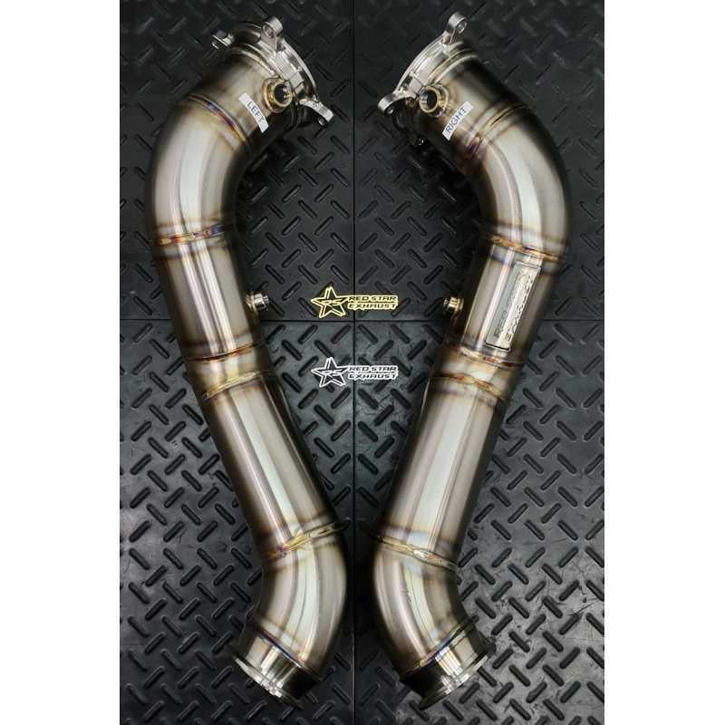 Redstar Stainless Steel (Heat Shielded) Competition (Catless) Downpipes for Mclaren 720S / 765LT