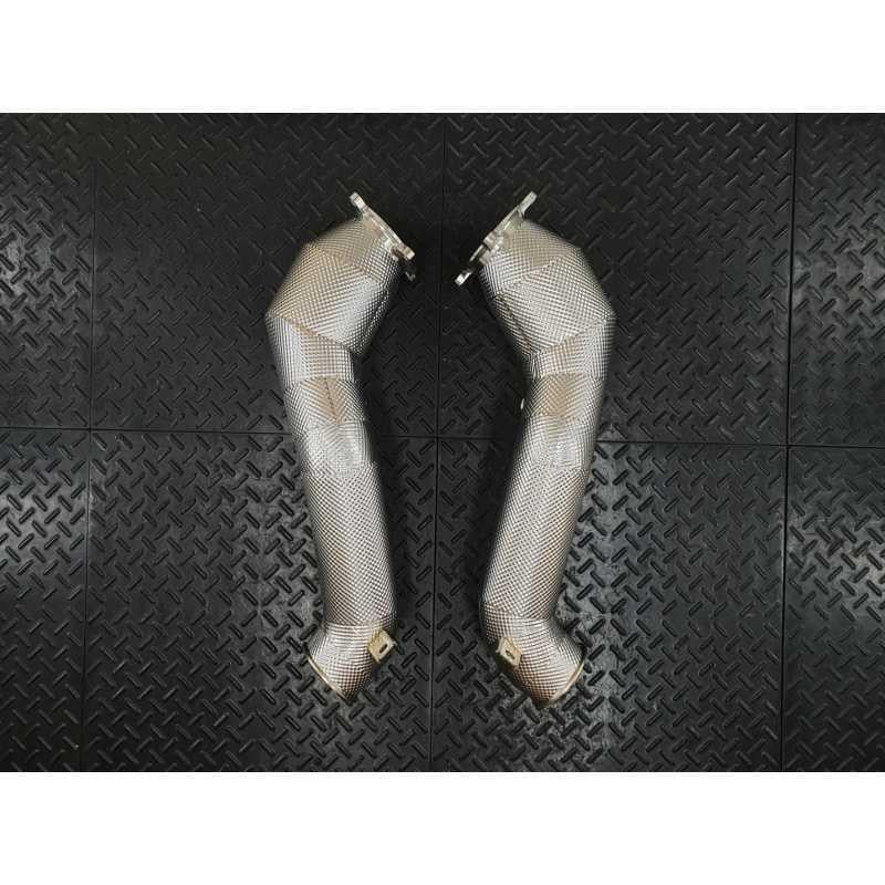 Redstar Stainless Steel (Heat Shielded) Competition (Catless) Downpipes for Mclaren 720S / 765LT