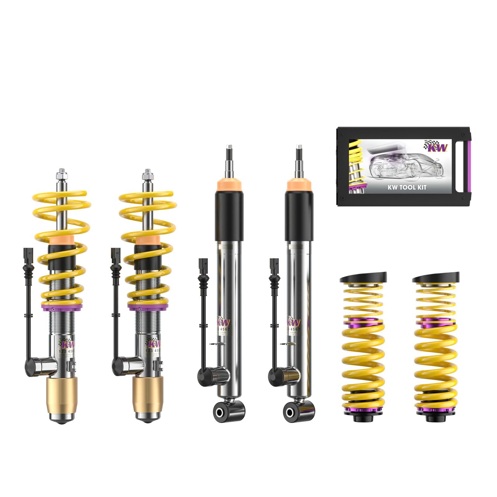 KW DDC - ECU coilovers inox AUDI A3 (8V1, 8VK) 04/2012- (39010048)