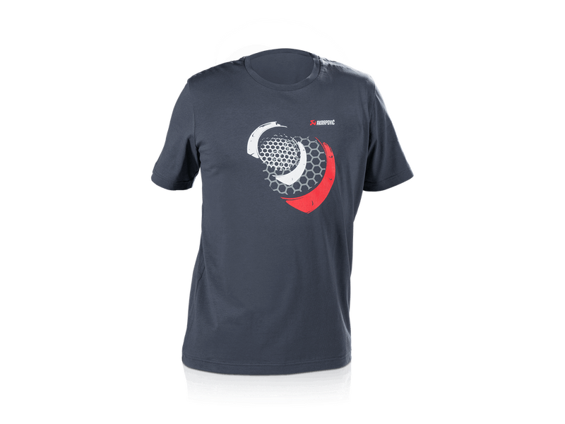 Akrapovic Mens Lifestyle T-Shirt - Mesh - Blue/Grey