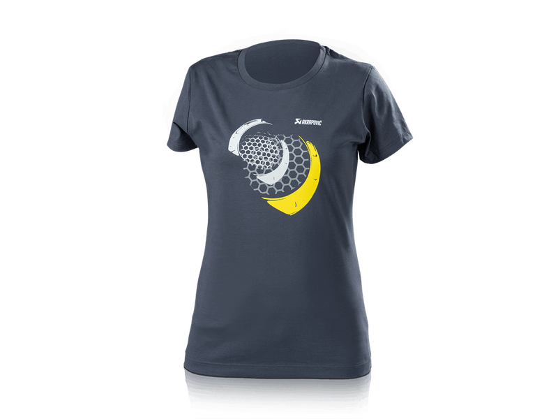 Akrapovic Womens Lifestyle T-Shirt - Mesh - Blue/Grey