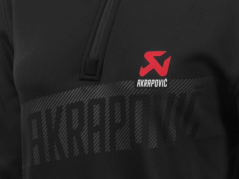 Akrapovic Womens Corpo Turtleneck Zip - Black