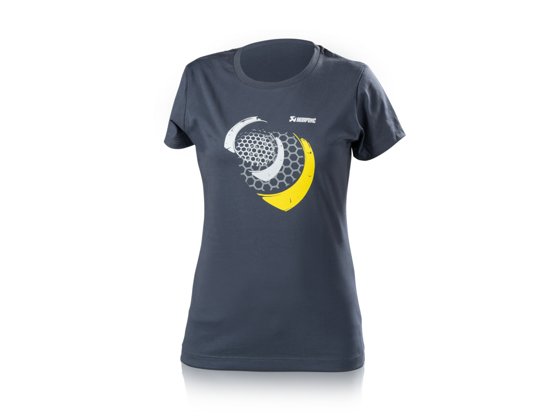 Akrapovic Womens T-Shirt - Mesh - Blue/Grey