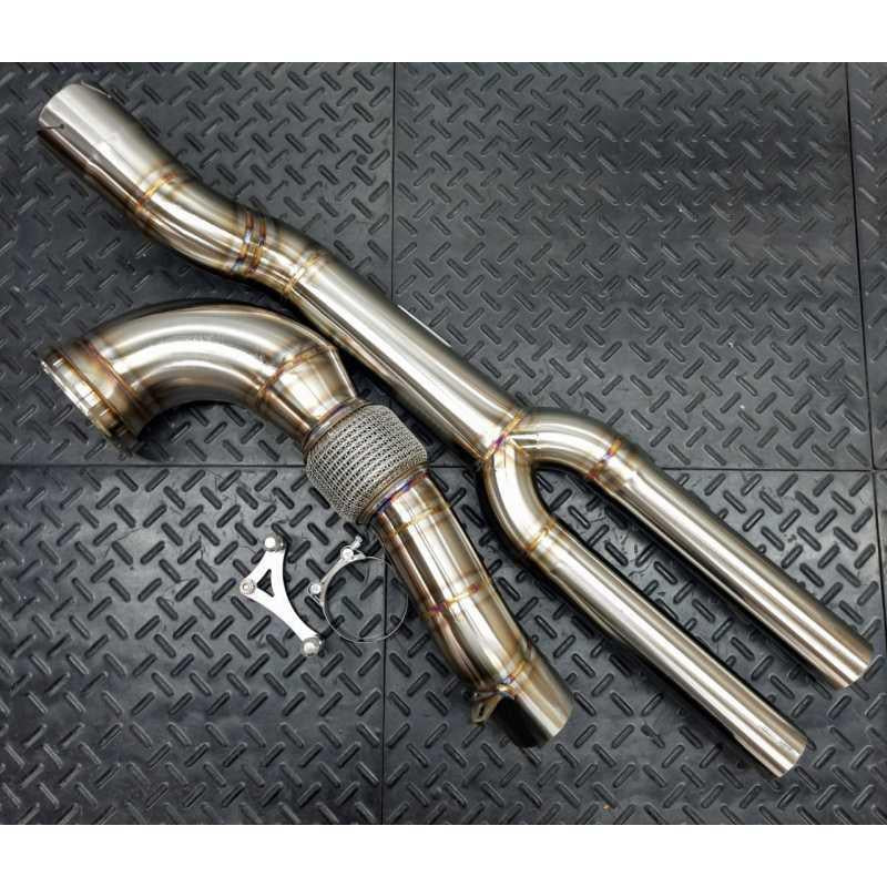 Redstar Competition (Catless) (Heat Shielded) Downpipes for Audi RS3 8P / TTRS 8J