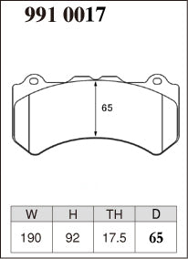 Dixcel Type Z Brake Pads - Nissan GTR R35/Jeep Grand Cherokee SRT-8/SRT (6 Piston Brembo) (Front)