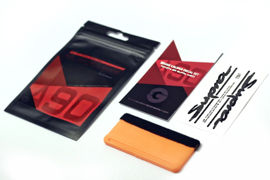 Goldenwrench Supply Toyota GR Supra 2020+ (A90) BLACKLINE Performance Brake Caliper Decal Sets