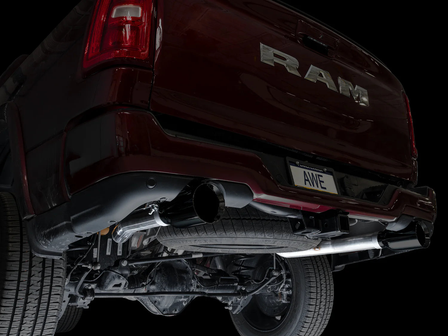 AWE 0FG Catback Exhaust for 2025+ RAM 1500 3.0TT Standard and High Output - Diamond Black Tips