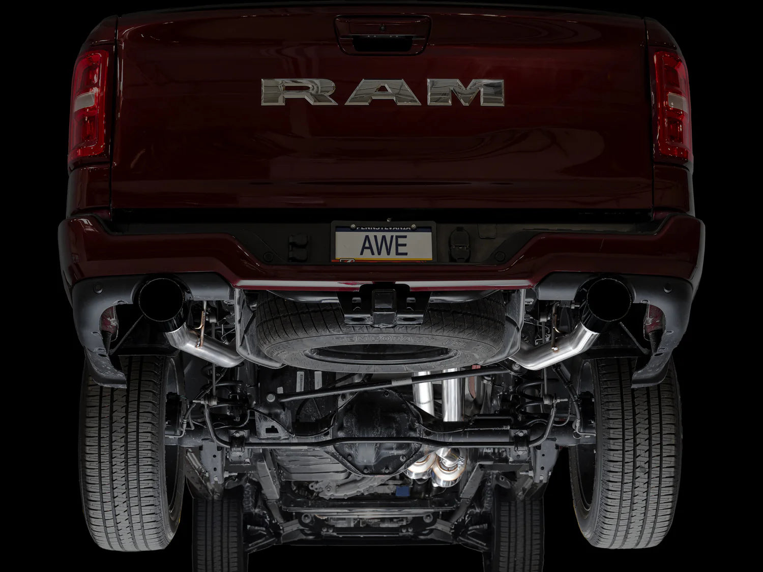 AWE 0FG Catback Exhaust for 2025+ RAM 1500 3.0TT Standard and High Output - Diamond Black Tips