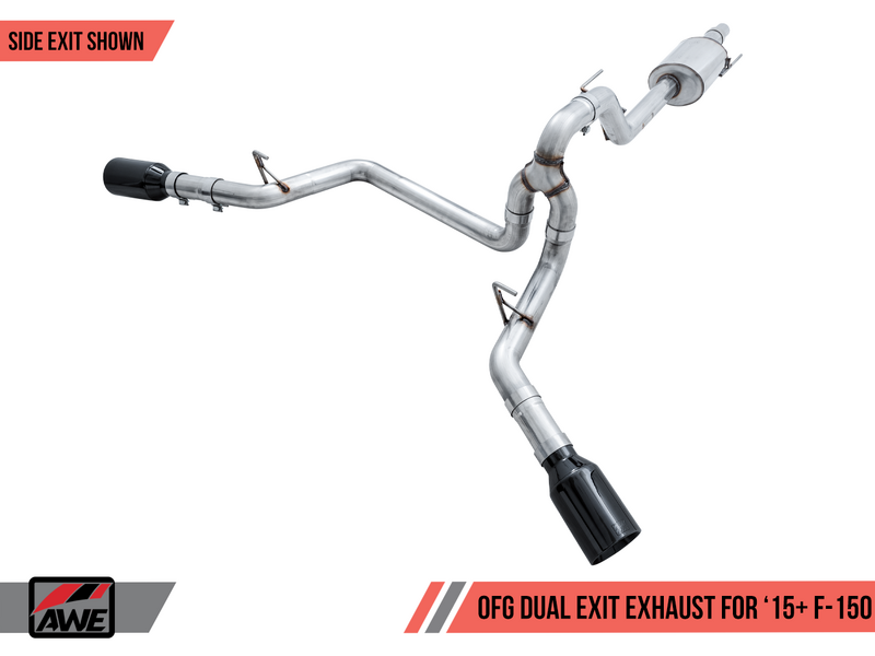 AWE 2015+ Ford F-150 0FG Single Exit Performance Exhaust System w/4.5in