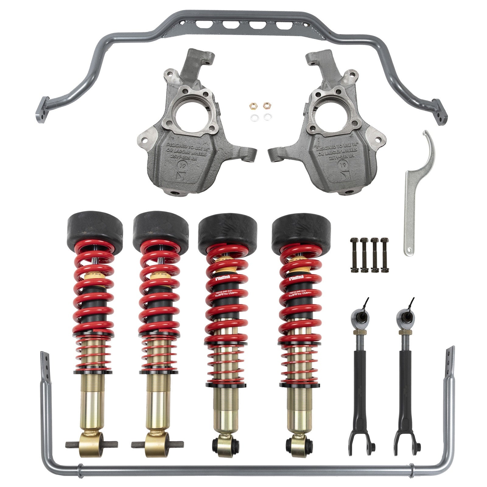 BELLTECH 1034HK PERFORMANCE HANDLING KIT W/ HEIGHT ADJUSTABLE FRONT COILOVERS & ANTI-SWAYBAR SET