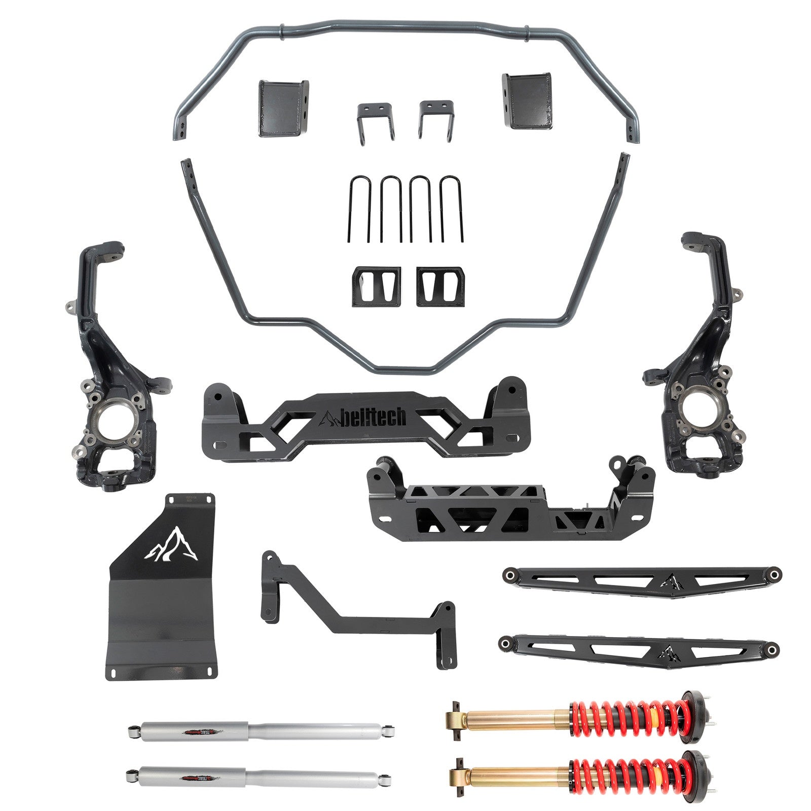 BELLTECH 152510HK 5-7 INCH LIFT KIT | FRONT AND REAR TRAIL PERFORMANCE COILOVERS/SHOCKS