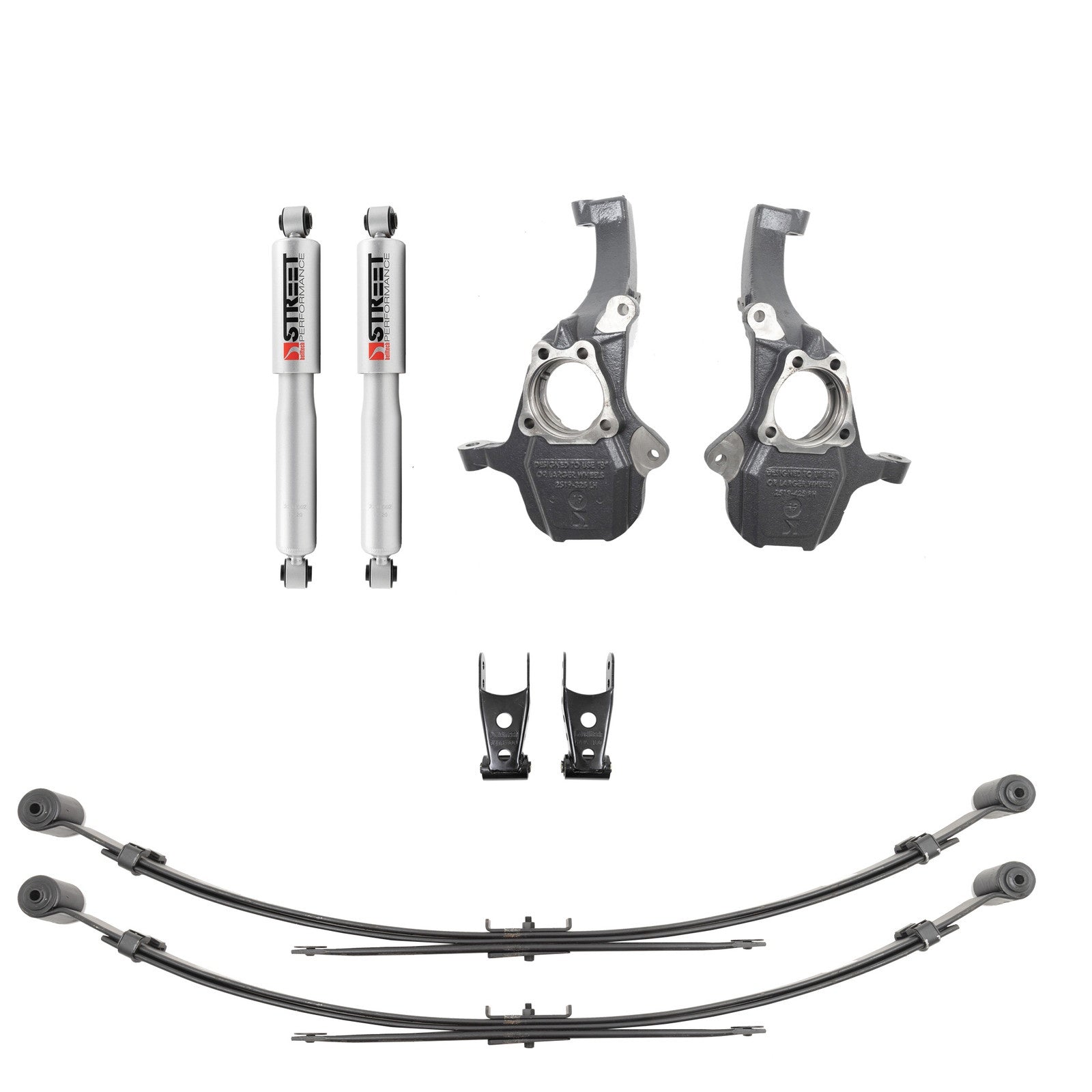 BELLTECH 350345 LOWERING KIT W/ REAR STREET PERFORMANCE SHOCKS