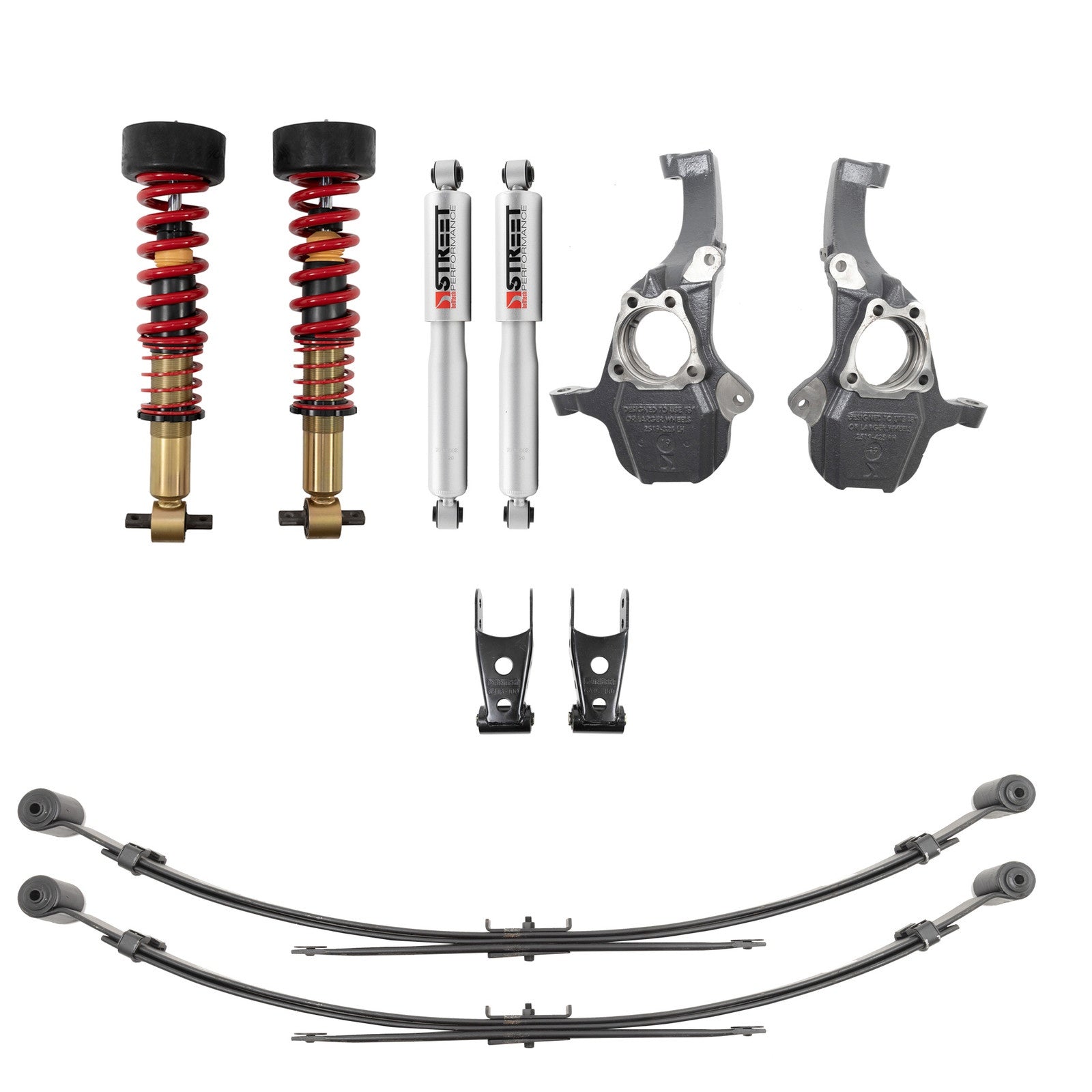 BELLTECH 350345SPC PERFORMANCE COILOVER KIT W/ HEIGHT ADJUSTABLE FRONT COILOVERS