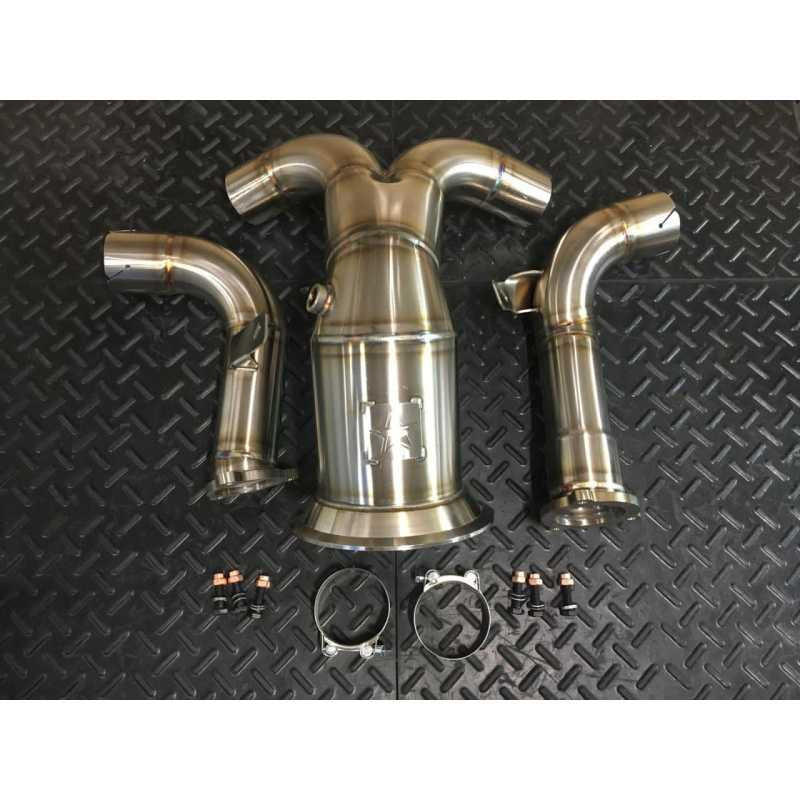 Redstar Competition (Catless) (Heat Shielded) Downpipes for Audi C8 A6 A7 S6 S7