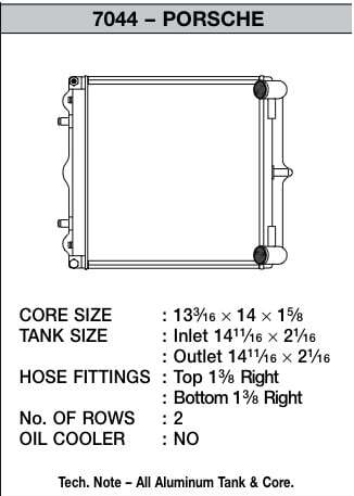 CSF 96-04 Porsche Boxster (986) 98-05 Porsche 911 Carrera & GT3 / RS (996) (Fits both Left & Right)