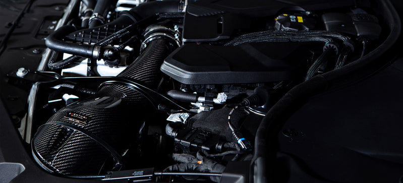 Eventuri BMW F9X M5/M8 Black Carbon intake with shrouds