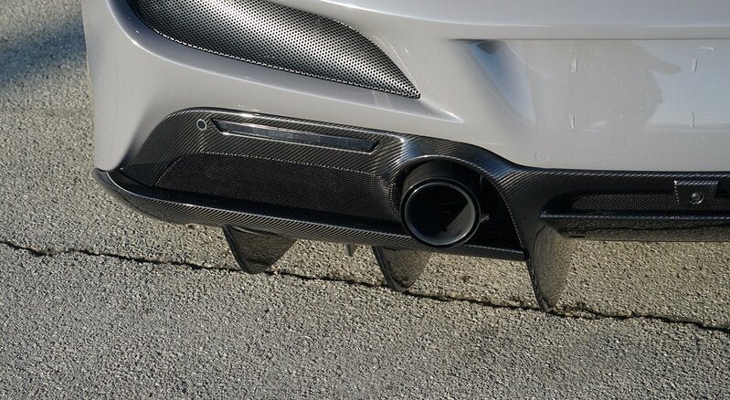 Ferrari F8 Tributo/Spider | Diffusor Attachment (Visible Carbon)