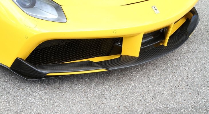 Ferrari 488 Spider/GTB | Frontspoiler Lip (Visible Carbon - Ferrari)