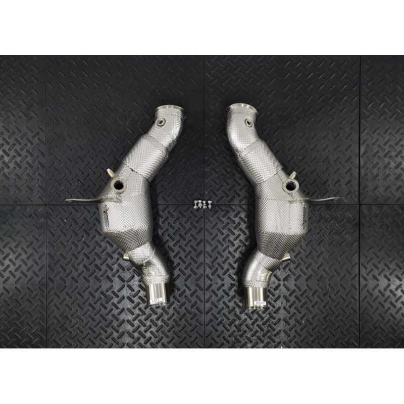 Inconel HJS HD 200cpsi 130mm Downpipes - Ferrari F8 Tributo