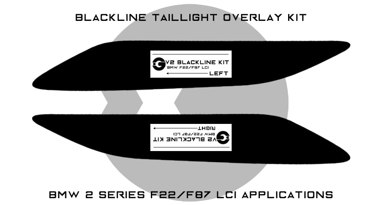 Goldenwrench Supply BMW 2 Series M2 Competition 2018-2020 (F22/F87 LCI) Taillight Overlay Kits