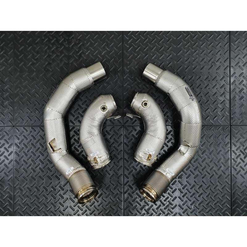 Redstar HJS HD 200cpsi 121mm Downpipes for BMW M8 F91 / F92 / F93(2018-11/2020)