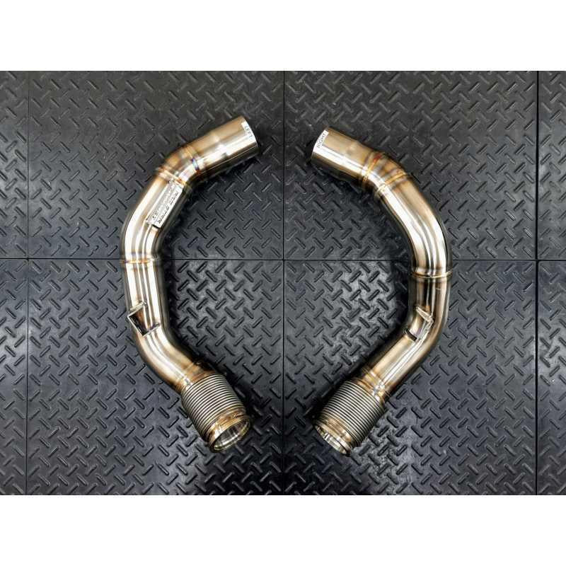 Redstar Secondary Downpipes for BMW X5M F95 / X6M F96 (Heat Shielded)