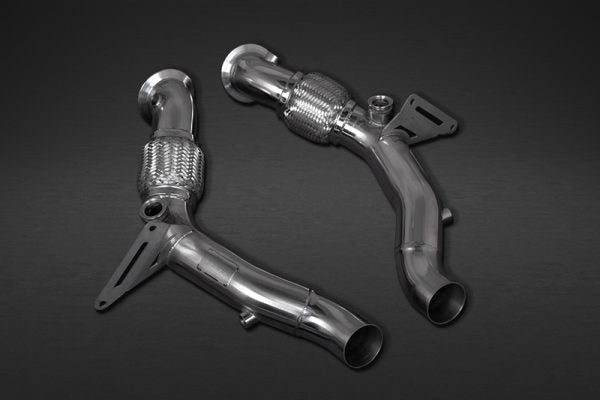 Ferrari F8 Capristo Catalytic Converters To Suit Cat Replacement Pipes (Including Heat Protection) - 02FE12303010