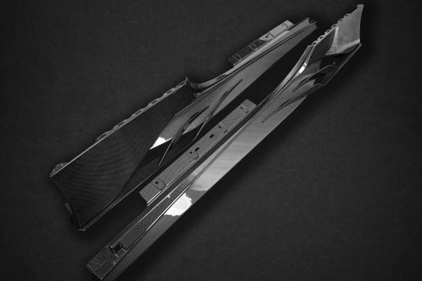 Capristo Carbon Fibre Side Skirts To Suit Ferrari 488 Pista/GTB/GTS - 03FE08710045LG