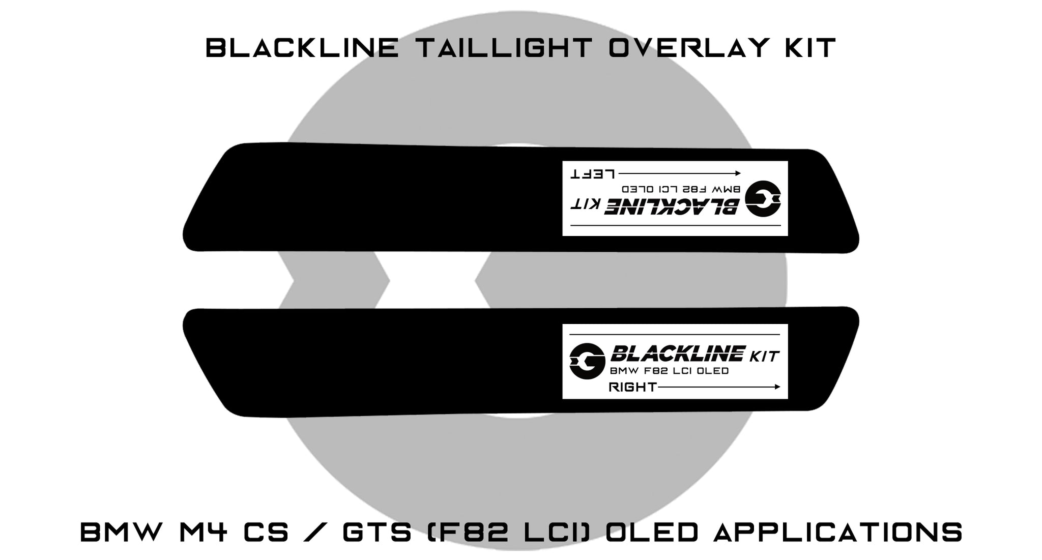 Goldenwrench Supply BMW 4 Series M4 CS GTS 2016+ (F82 LCI) BLACKLINE Taillight Overlay Kit