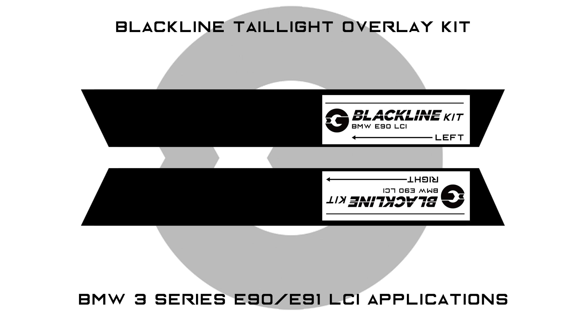 Goldenwrench Supply BMW 3 Series M3 2009-2011 (E90/E91 LCI) BLACKLINE Taillight Overlay Kit