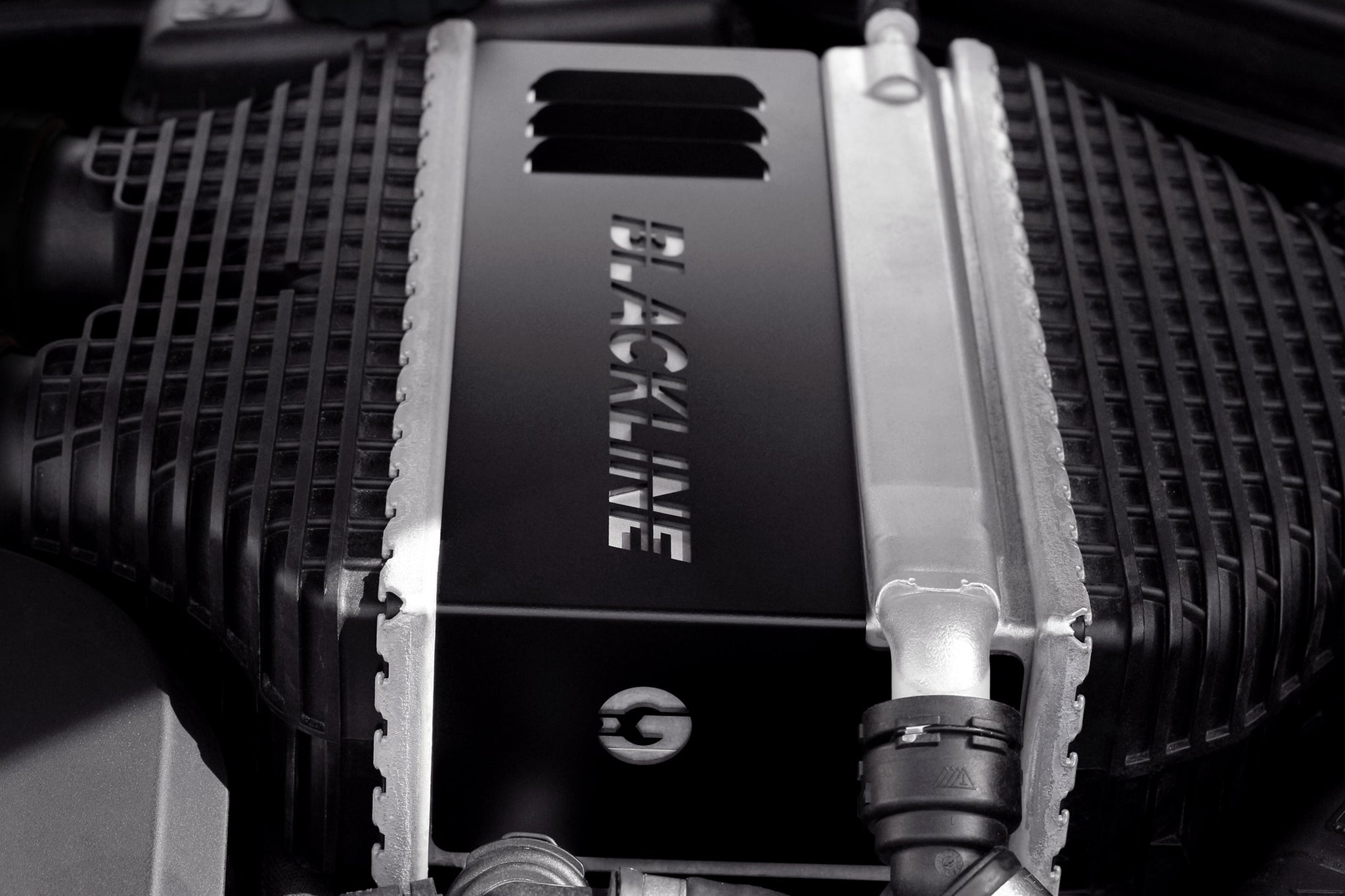 Goldenwrench Supply BMW M2C/M3/M4 S55 Engine BLACKLINE Performance ChargeCooler Cover