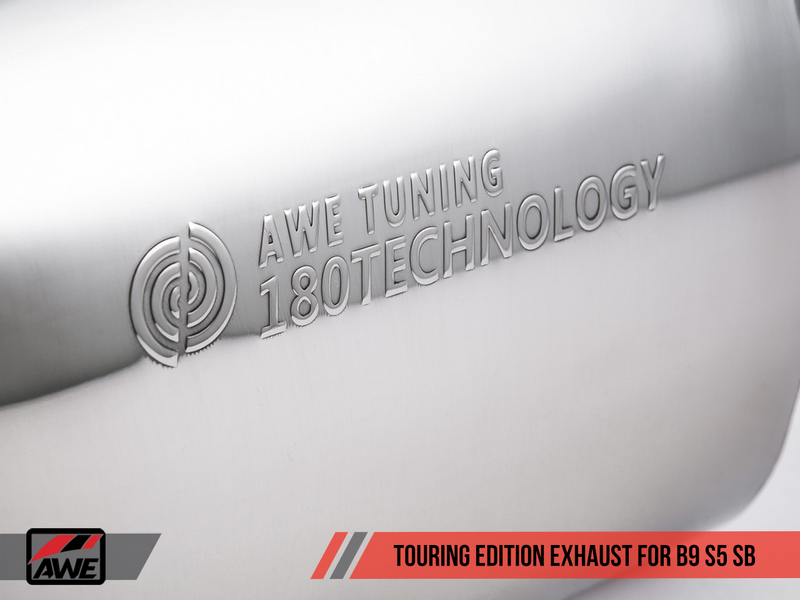 AWE SwitchPath Exhaust For Audi B9 S5 Sportback - Non-Resonated - Chrome Silver 90mm Tips