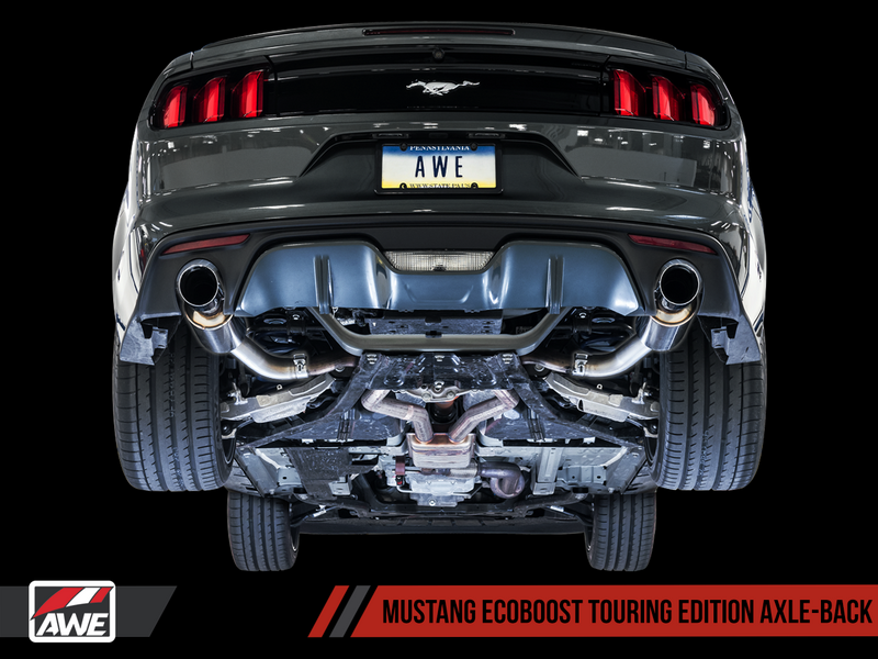 AWE Touring Edition Axle-back Exhaust For S550 Mustang EcoBoost - Chrome Silver Tips