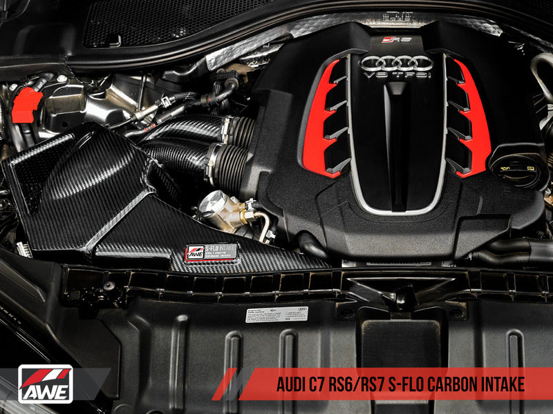 AWE S-FLO Carbon Intake For AUDI C7 RS 6 / RS 7 4.0T - CARB EO #D-832