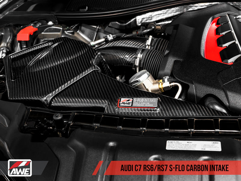 AWE S-FLO Carbon Intake For AUDI C7 RS 6 / RS 7 4.0T - CARB EO #D-832