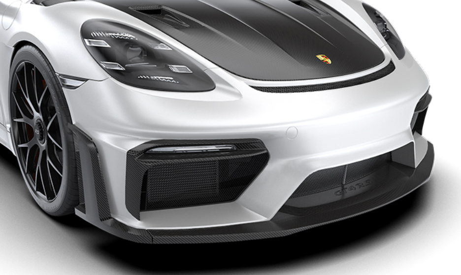 1016 Industries Porsche 718 Spyder RS Front Lip w/ Uprights (Carbon Fiber)