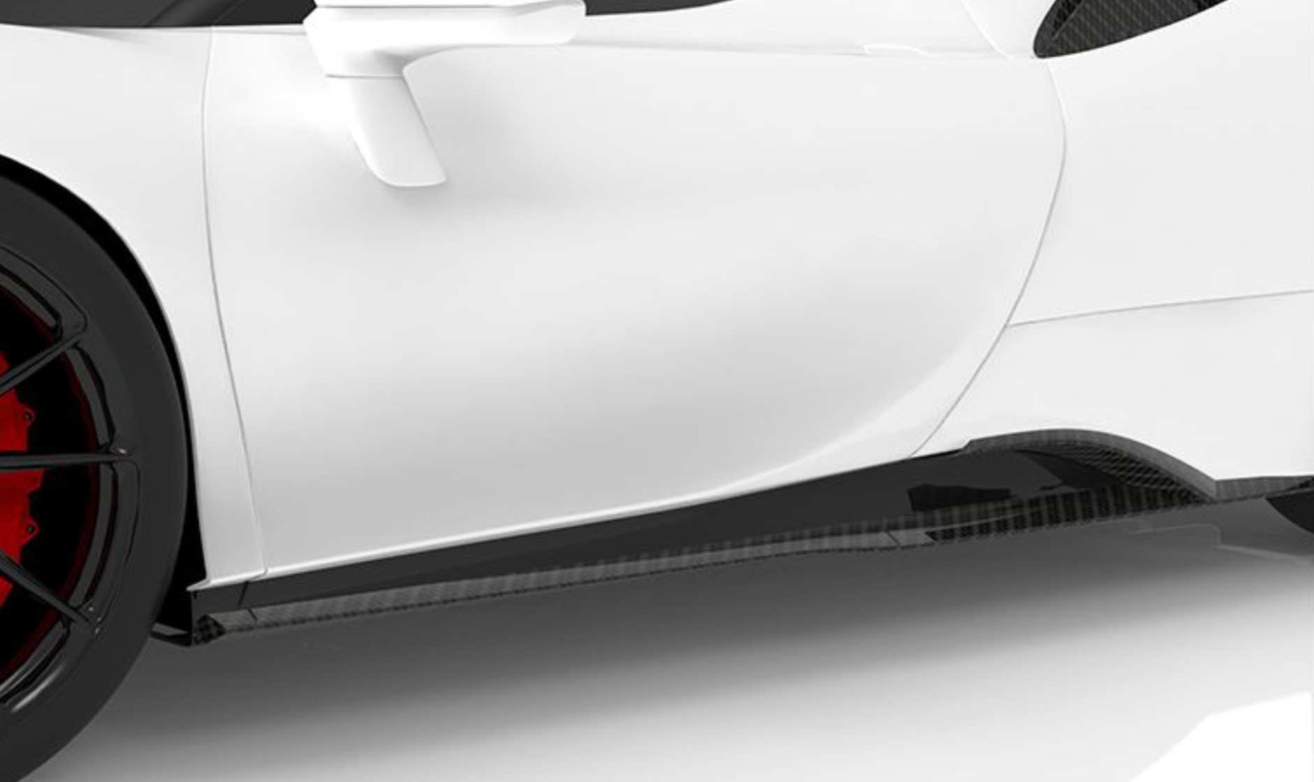 1016 Industries Ferrari SF90 Side Skirts (Twill Carbon)