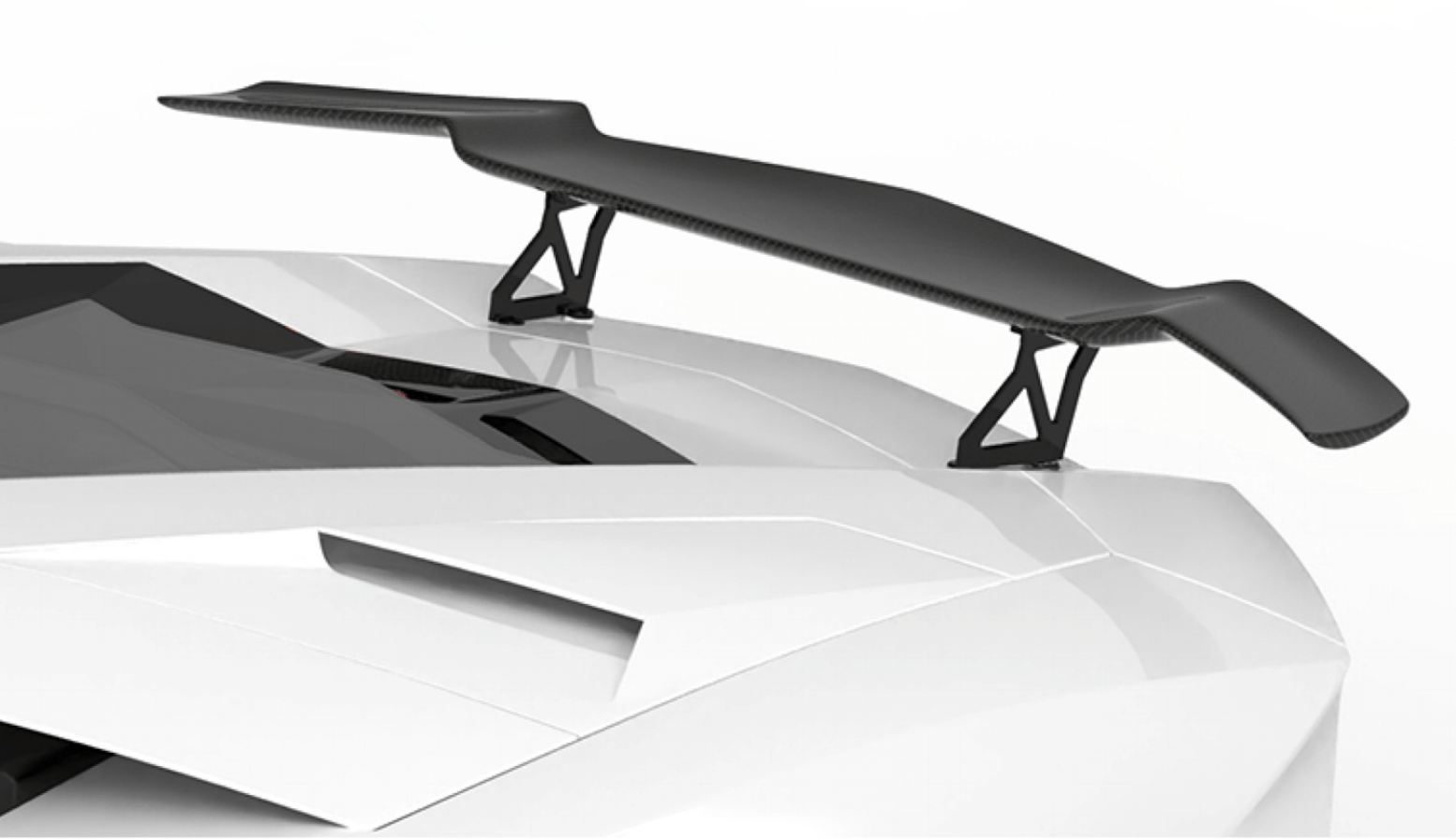 1016 Industries Lamborghini Aventador LP700 Rear Wing Stands and Carbon Base (Twill Carbon)