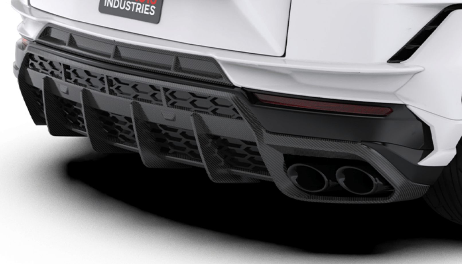 1016 Industries Lamborghini Urus Performante Vision 2.0 1 Piece Diffuser (Twill Carbon)