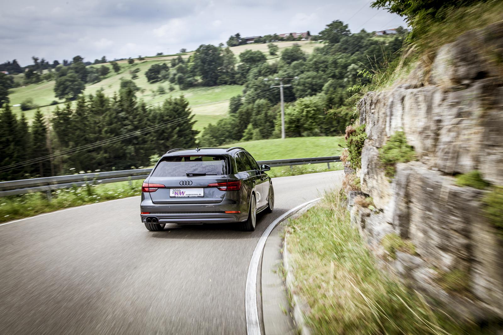 KW Coilover suspension V3 inox (incl. deactivation for electronic dampers) AUDI A4 (8W2, 8WC, B9) 05/2015- (352100AQ)