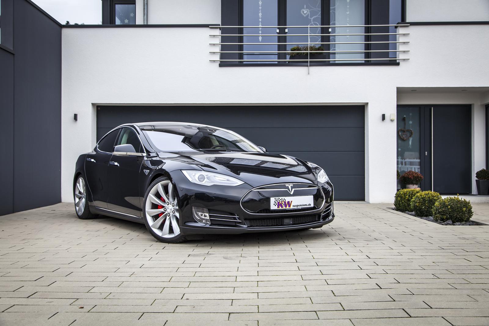 KW DDC - ECU coilovers inox incl. HLS 4 TESLA MODEL S (5YJS) 09/2012-