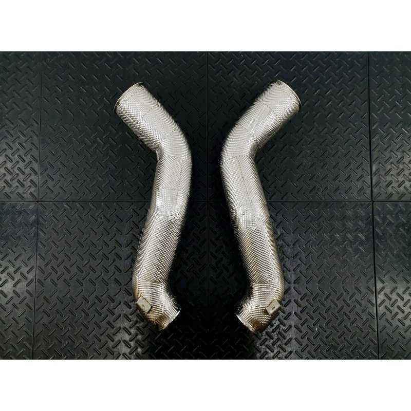 Redstar Inconel Competition (Catless) (Heat Shielded) Downpipes for Mclaren GT