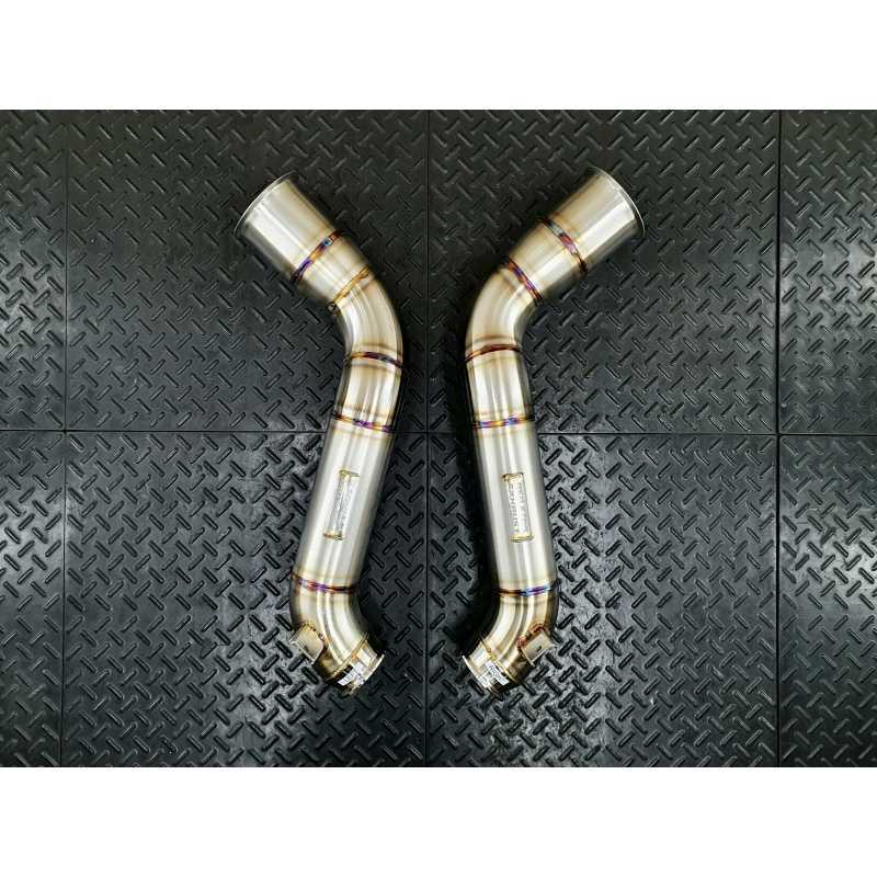 Redstar Inconel Competition (Catless) (Heat Shielded) Downpipes for Mclaren GT