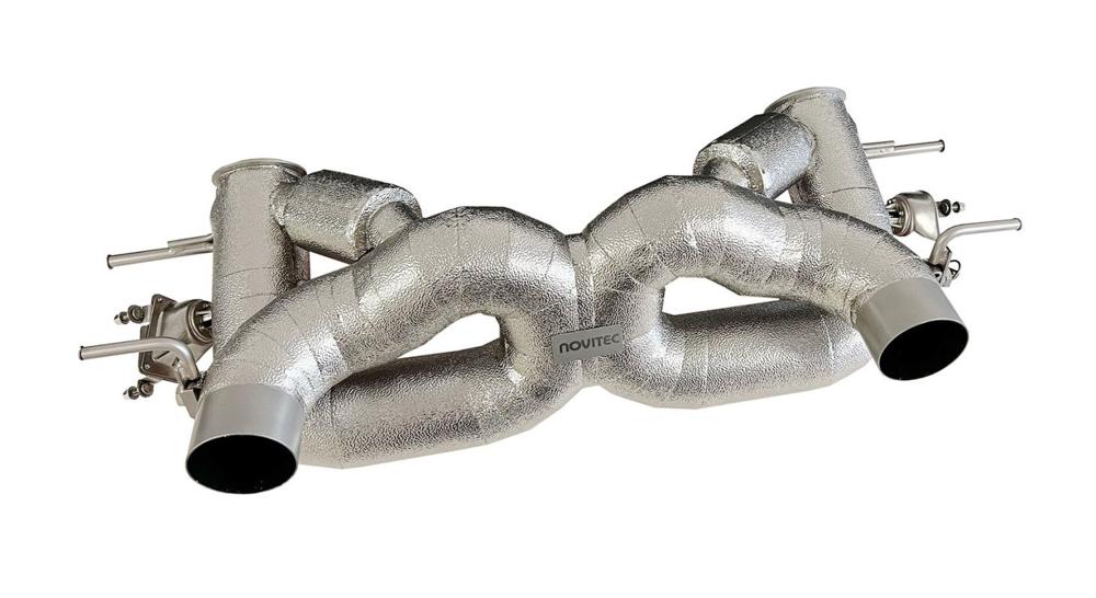 Novitec Maserati MC20 | Power Optimised Exhaust System with Flap-Regulation - Gold Plated Inconel