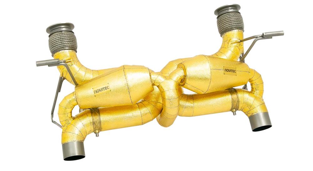 Novitec Lamborghini Huracan EVO/STO/Performante/Spyder/RWD | Power Optimised Exhaust System with Flap Regulation - Gold Plated Inconel