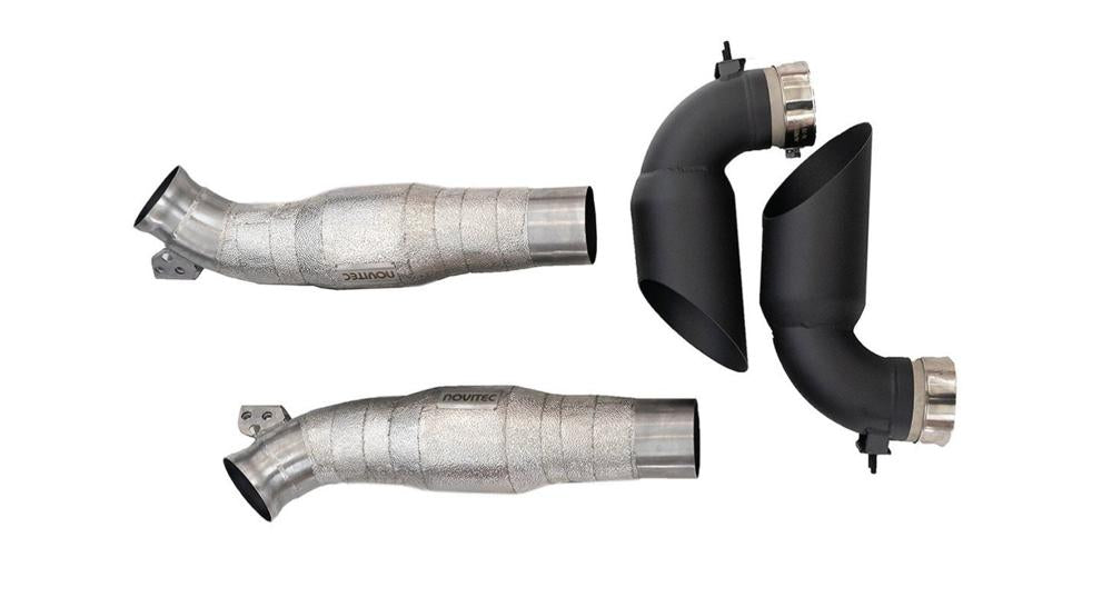 Novitec Ferrari 812 Competizione Power Optimised Exhaust System without Flap-Regulation - Gold Plated Inconel