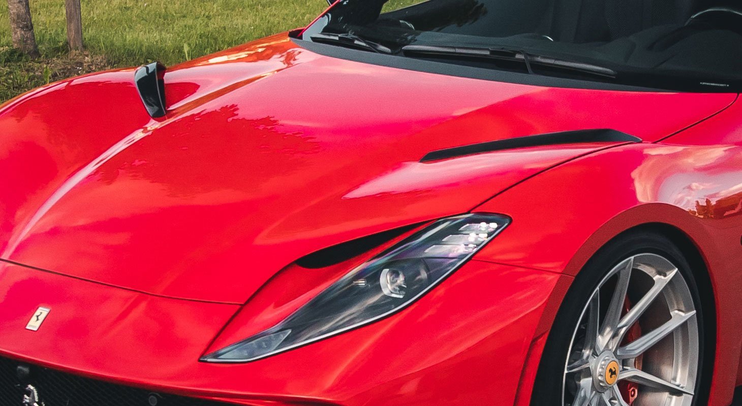 Novitec Ferrari 812 Superfast/GTS | Insert For Air Outlet Engine Bonnet N-Largo - Visible Ferrari Carbon
